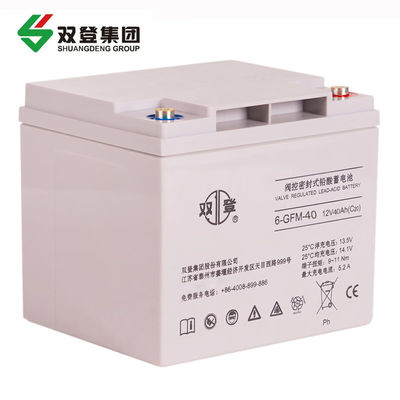 12V40Ah Shuangdeng 6-GFM-40 μπαταρία μολύβδου για επαναφορτιζόμενη επικοινωνία ηλεκτρικής ενέργειας UPS