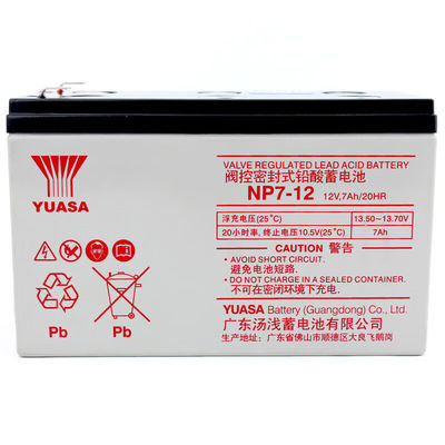 Εφοδιαστική μπαταρία ολικού οξέος Yuasa NP7-1212V7AH 2.5KG για το σταθμό βάσης της αίθουσας υπολογιστών