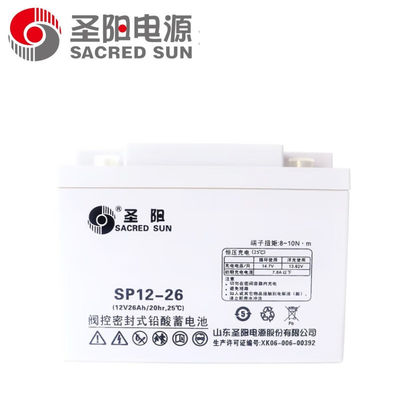 SP12-26 12V26Ah Σφραγισμένη μπαταρία από το Sacred Sun για ηλεκτρική ενέργεια UPS και αποθήκευση ηλιακής ενέργειας