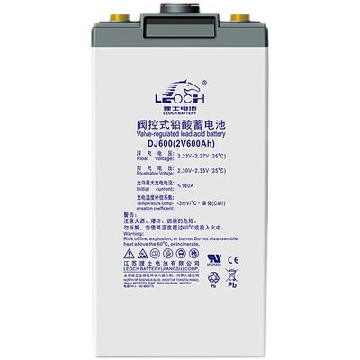 2V600Ah Leoch μπαταρία DJ600 για συστήματα αποθήκευσης ηλιακής ενέργειας UPS Power Communication
