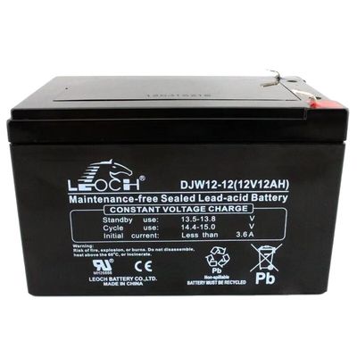 Η μπαταρία Leoch DJW12-12 12V12Ah Η μπαταρία μολύβδου για επικοινωνία και διαρκή υποστήριξη